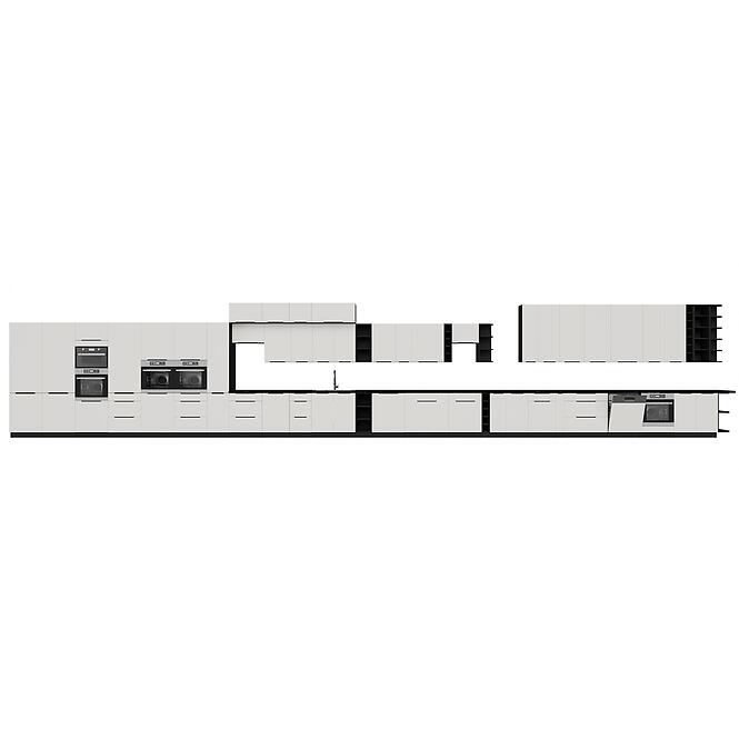 Mosogatógép ajtaja Zm Aria-Wh/Bl Anti Fingerprint 570x596