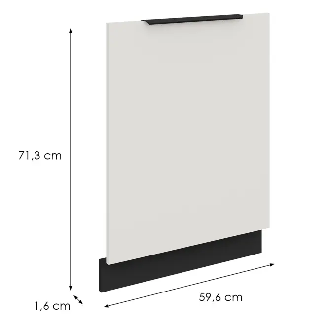 Mosogatógép ajtaja Zm Aria-Wh/Bl Anti Fingerprint 713x596,2