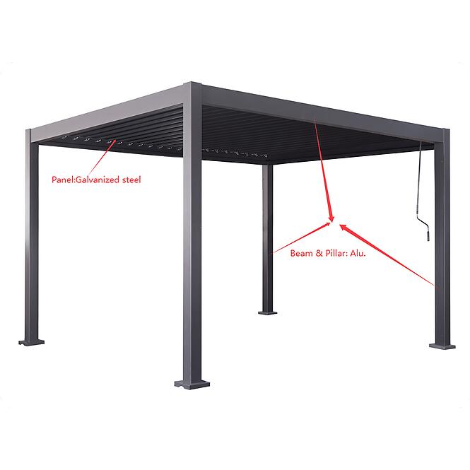 Merkury kerti pavilon 810052 3x3x2,5 m