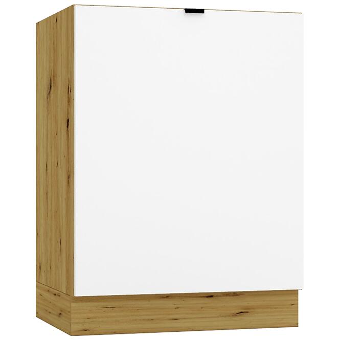 Konyhaszekrény Cosmo Gianna D60 P/L Fehér Alaszka/Tölgy Artisan