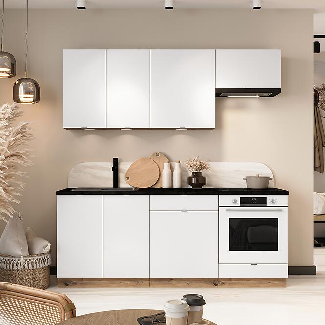 Konyhaszekrény Cosmo Gianna D60 P/L Fehér Alaszka/Tölgy Artisan,4