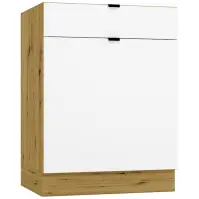 Konyhaszekrény Cosmo Gianna D60s/1 P/L Fehér Alaszka/Tölgy Artisan
