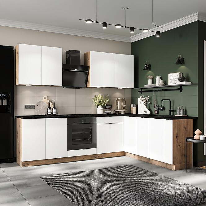 Konyhaszekrény Cosmo Gianna Dk60 Fehér Alaszka/Tölgy Artisan,5