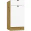 Konyhaszekrény Cosmo Gianna D40s/1 P/L Fehér Alaszka/Tölgy Artisan
