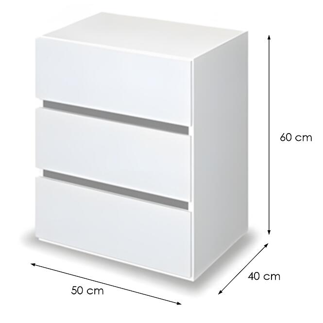 Éjjeliszekrény Fiókokkal Sys Effect  Kk1 Fehér/Andersen,2