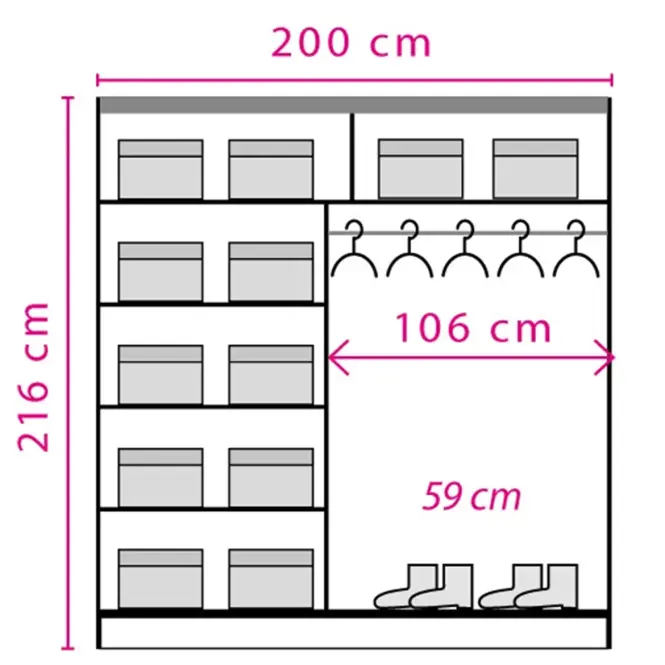 Szekrény Sys Effect 200 Columbia
