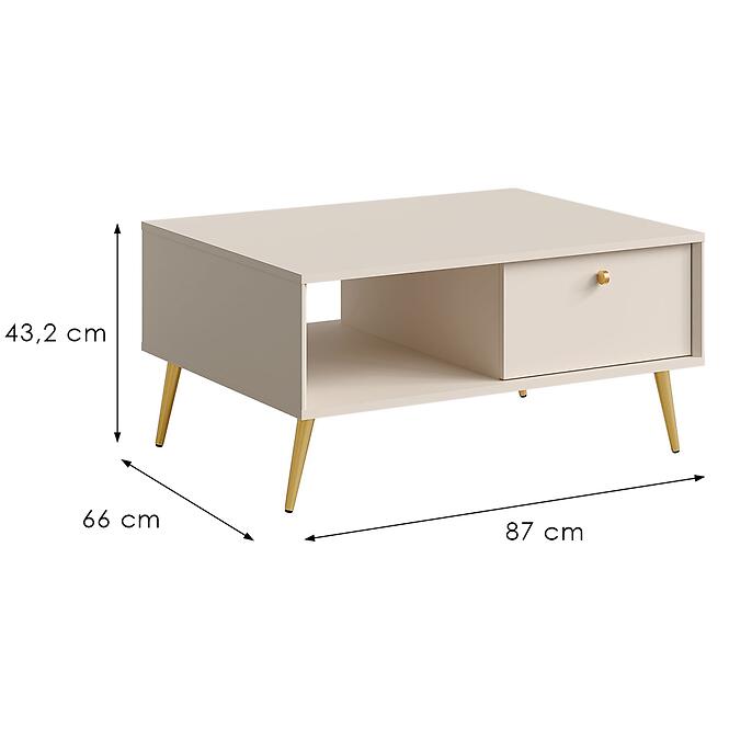 Dohányzóasztal Rose 07 homokbézs