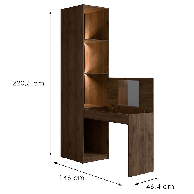 Regál egy íróasztallal/Fésülködő Wenecja 25 dió elegant,2