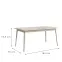 Asztal 180X90 Rose 05-B homokbézs,2
