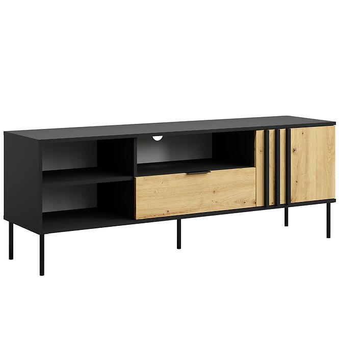 Szekrény RTV 1D1SZ Rimini 08 fekete/artisan