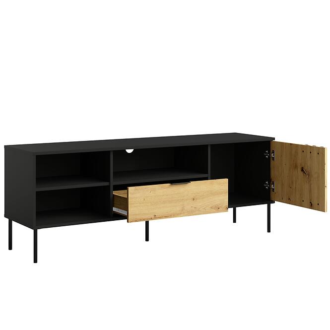Szekrény RTV 1D1SZ Rimini 08 fekete/artisan,3