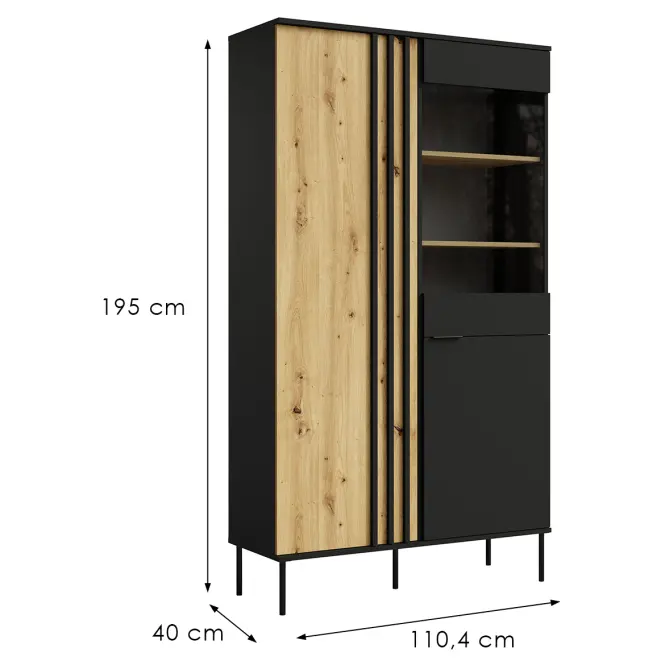 Vitrin 2D Rimini 01 fekete/artisan