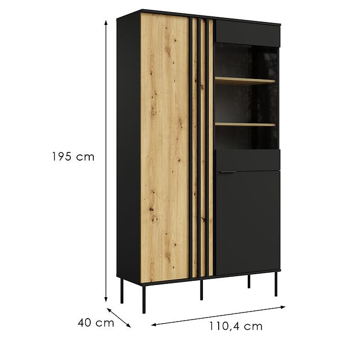 Vitrin 2D Rimini 01 fekete/artisan