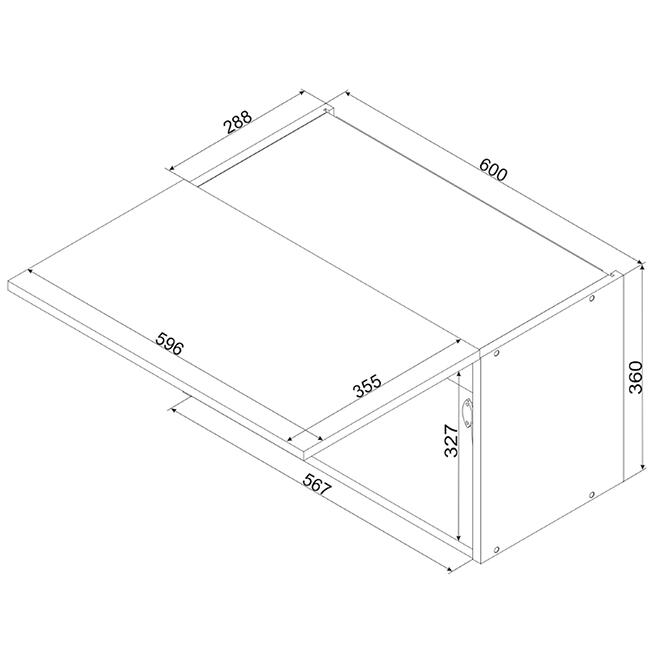 Konyhaszekrény Cosmo Gianna W60 Okgr Fehér Alaszka/TölgyArtisan