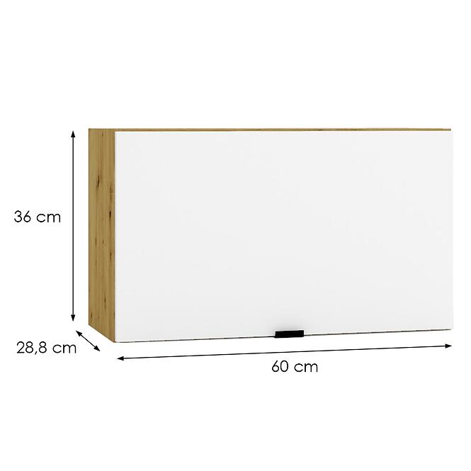 Konyhaszekrény Cosmo Gianna W60 Okgr Fehér Alaszka/TölgyArtisan,3