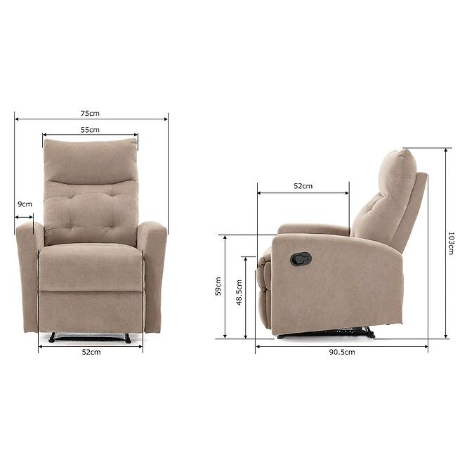 Fotel Zulo Maloy 31 bézs,8