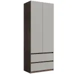 Szekrény Madison 2D2SZ 22 szürke/dió elegant