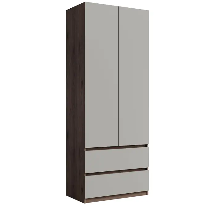 Szekrény Madison 2D2SZ 22 szürke/dió elegant