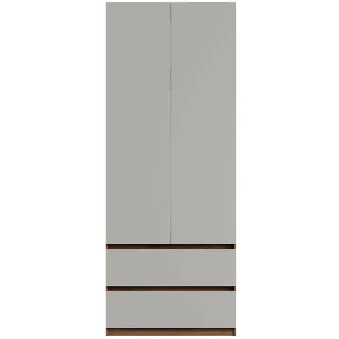 Szekrény Madison 2D2SZ 22 szürke/dió elegant,3