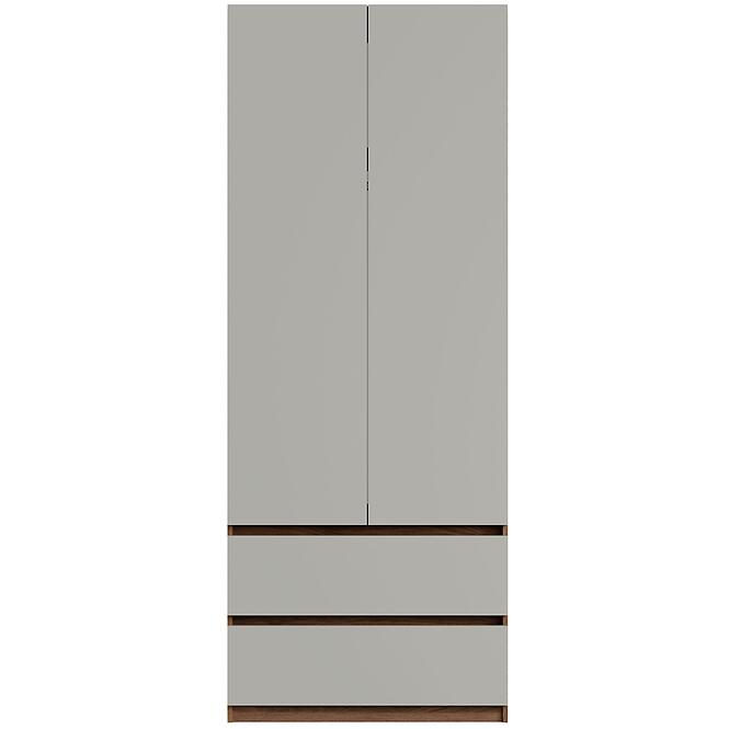 Szekrény Madison 2D2SZ 22 szürke/dió elegant,3