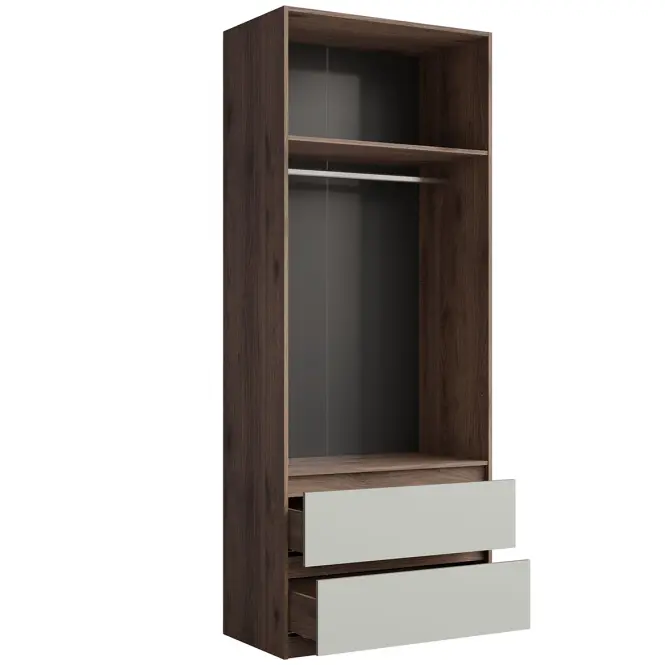 Szekrény Madison 2D2SZ 22 szürke/dió elegant