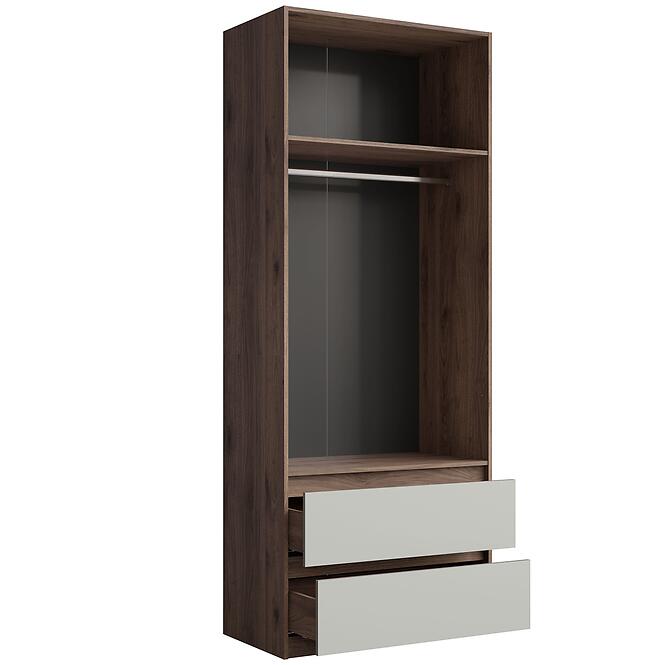 Szekrény Madison 2D2SZ 22 szürke/dió elegant,4
