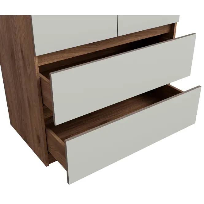 Szekrény Madison 2D2SZ 22 szürke/dió elegant