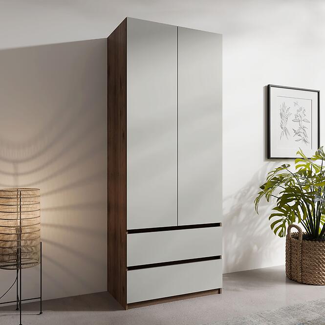Szekrény Madison 2D2SZ 22 szürke/dió elegant,8