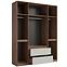 Szekrény Madison 6D 2SZ 46 szürke/dió elegant,4