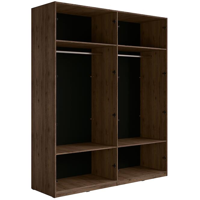 Szekrény Wenecja 20 dió elegant/fekete onyx,3