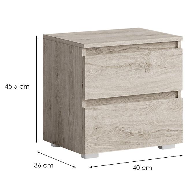 Éjjeliszekrény Cosmo C13 Eiche oslo