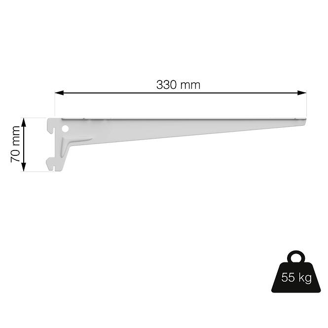 Oldalsó tartó 330 mm fehér 1 pár