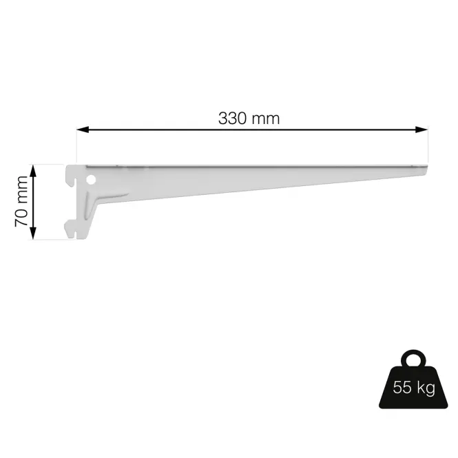 Oldalsó tartó 330 mm fehér 1 pár,3