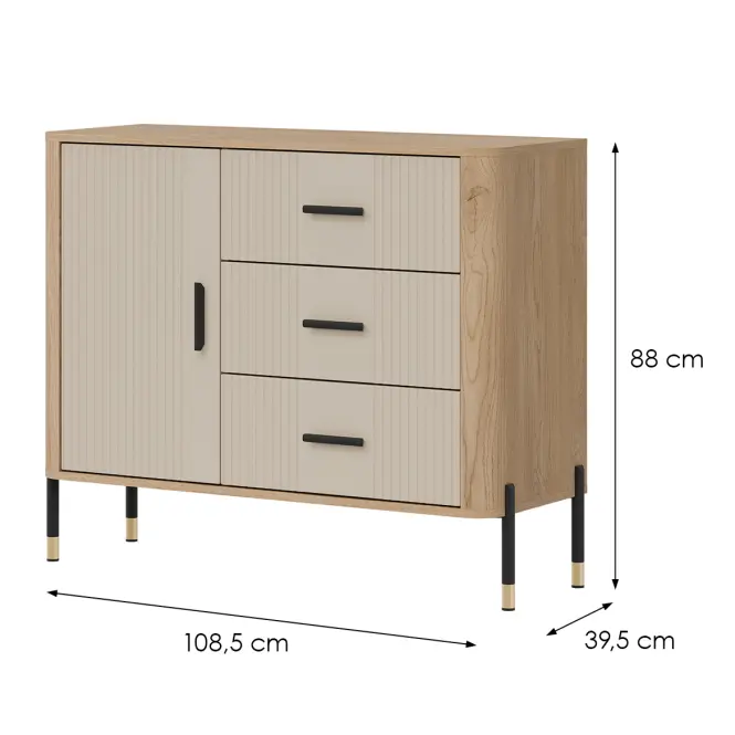 Komód Dante Dt03  Dąb Cremona/Kasmír