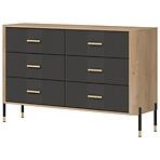 Komód Dante Dt04  Dąb Cremona/Antracit