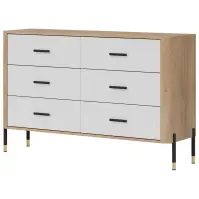 Komód Dante Dt04  Dąb Cremona/Fehér