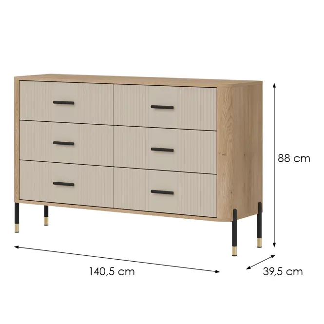 Komód Dante Dt04  Dąb Cremona/Kasmír,7