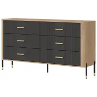 Komód Dante Dt05  Dąb Cremona/Antracit