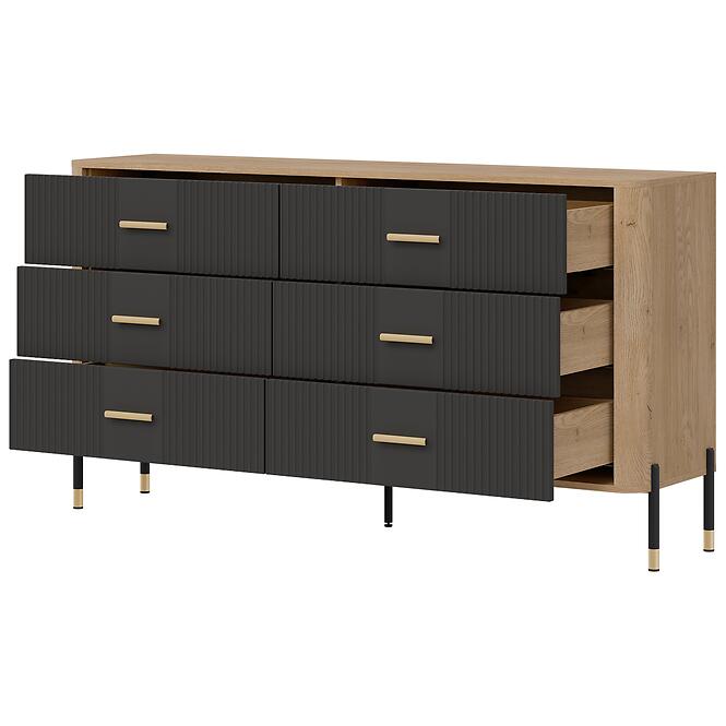 Komód Dante Dt05  Dąb Cremona/Antracit