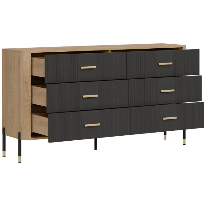 Komód Dante Dt05  Dąb Cremona/Antracit