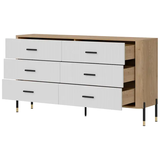 Komód Dante Dt05  Dąb Cremona/Fehér