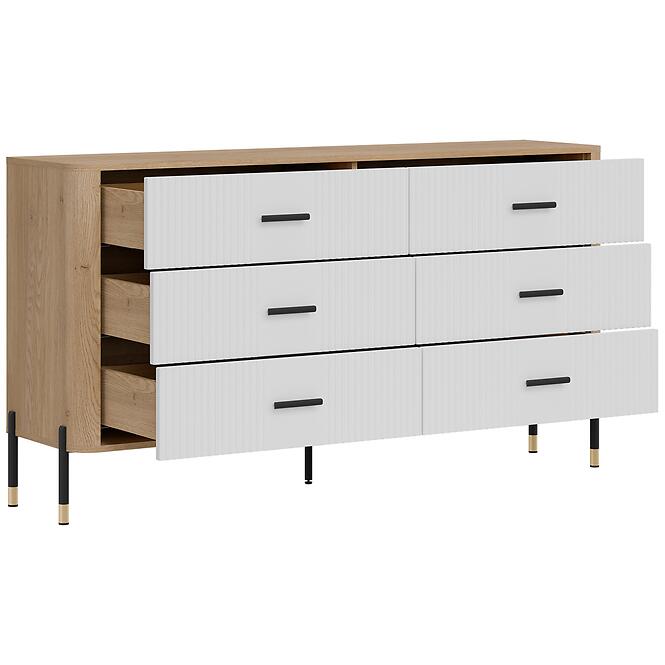 Komód Dante Dt05  Dąb Cremona/Fehér