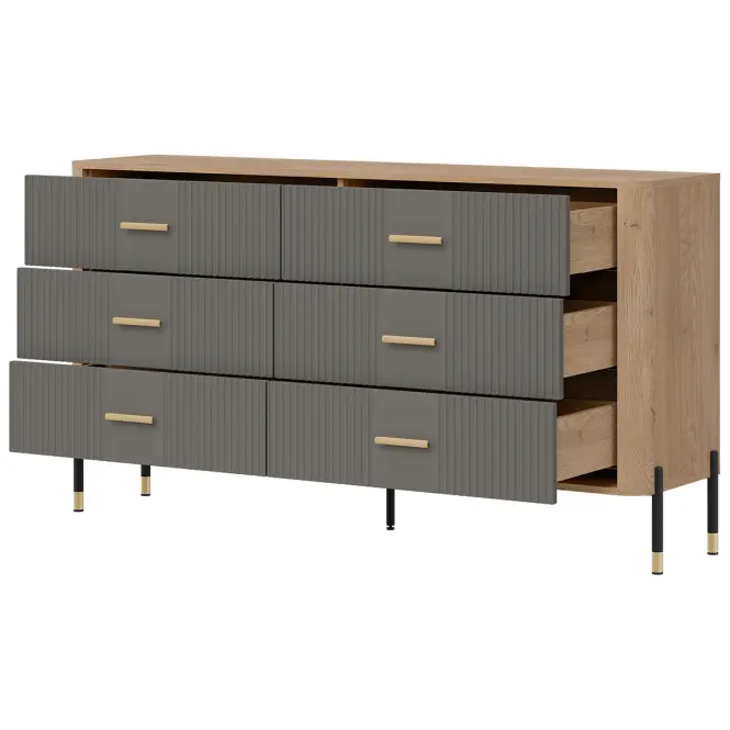 Komód Dante Dt05  Dąb Cremona/Szürke