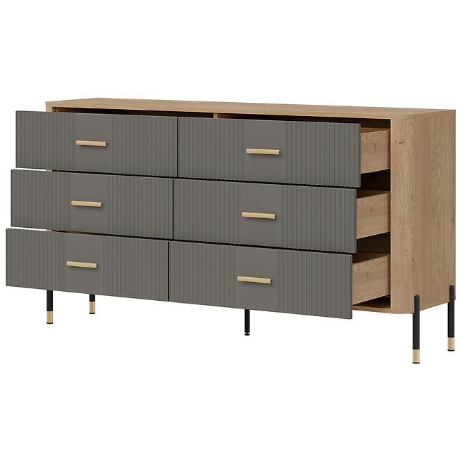 Komód Dante Dt05  Dąb Cremona/Szürke
