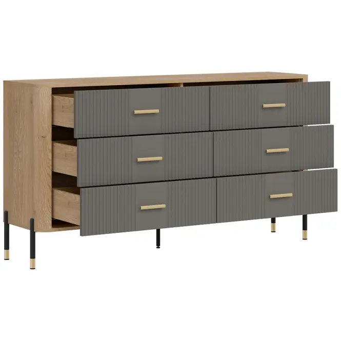 Komód Dante Dt05  Dąb Cremona/Szürke