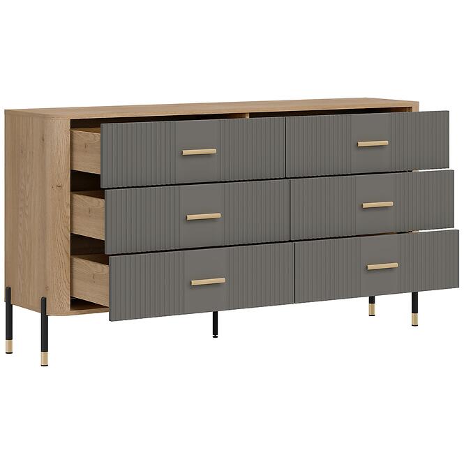 Komód Dante Dt05  Dąb Cremona/Szürke