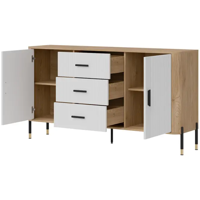 Komód Dante Dt06 Dąb Cremona/Fehér,2