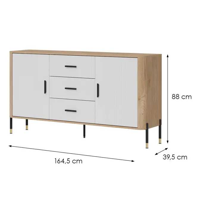 Komód Dante Dt06 Dąb Cremona/Fehér