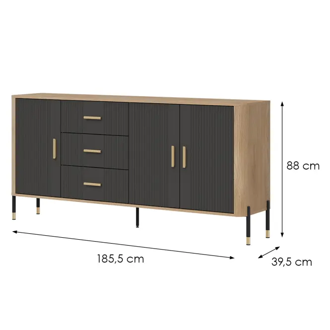 Komód Dante Dt07 Dąb Cremona/Antracit,7