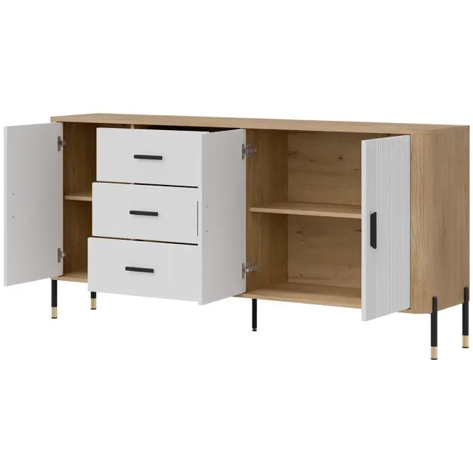 Komód Dante Dt07 Dąb Cremona/Fehér,2